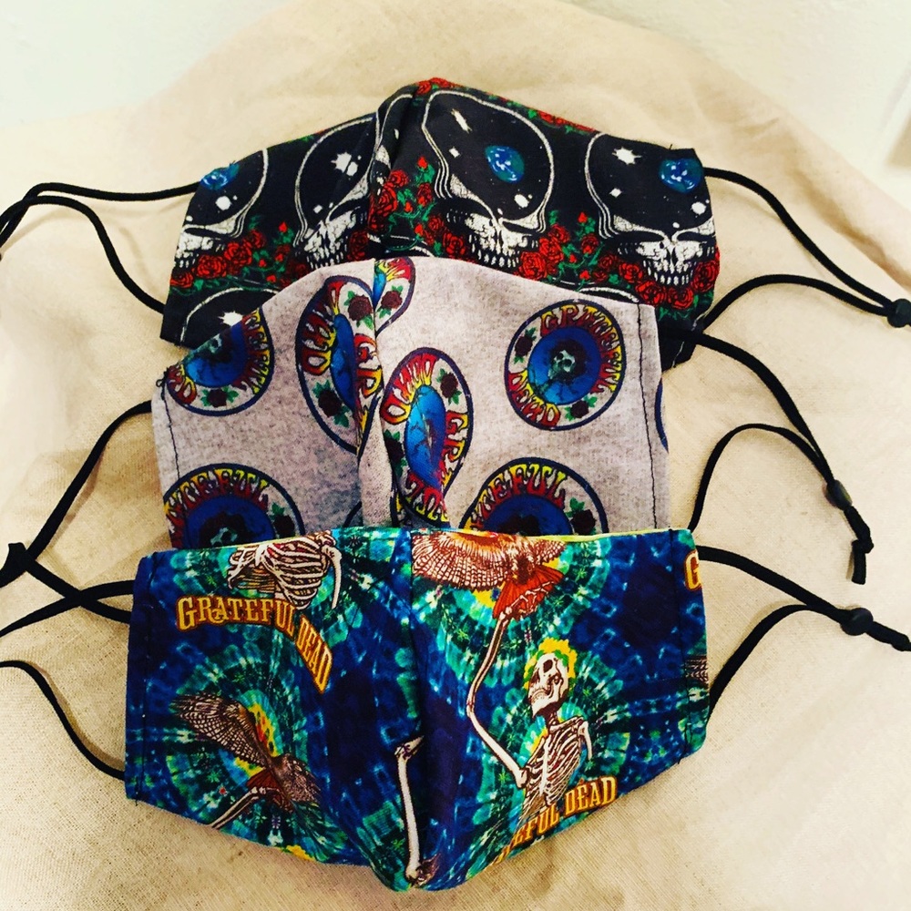 3 pack Grateful Dead Masks! Brand new. Adjustable!